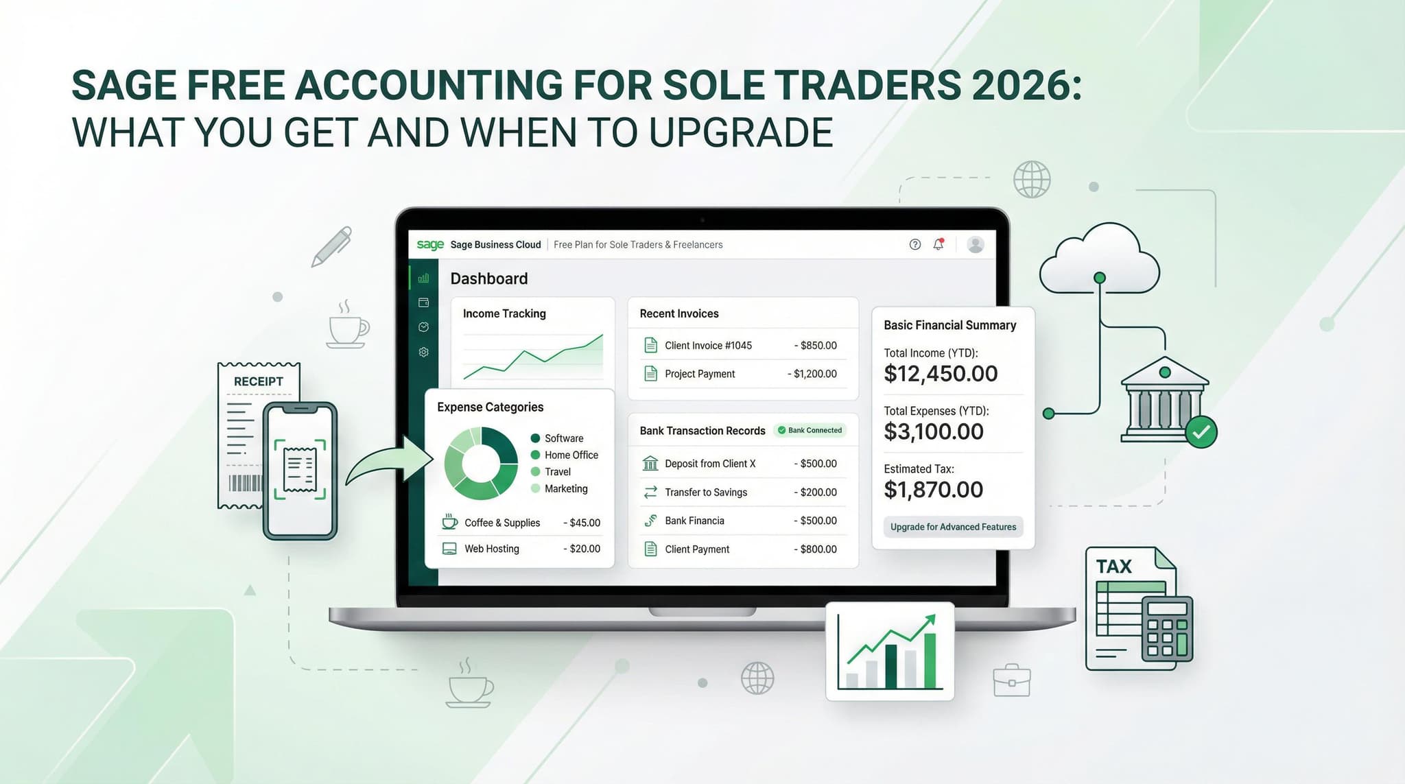 Sage Free Accounting for Sole Traders 2026: What You Get and When to Upgrade