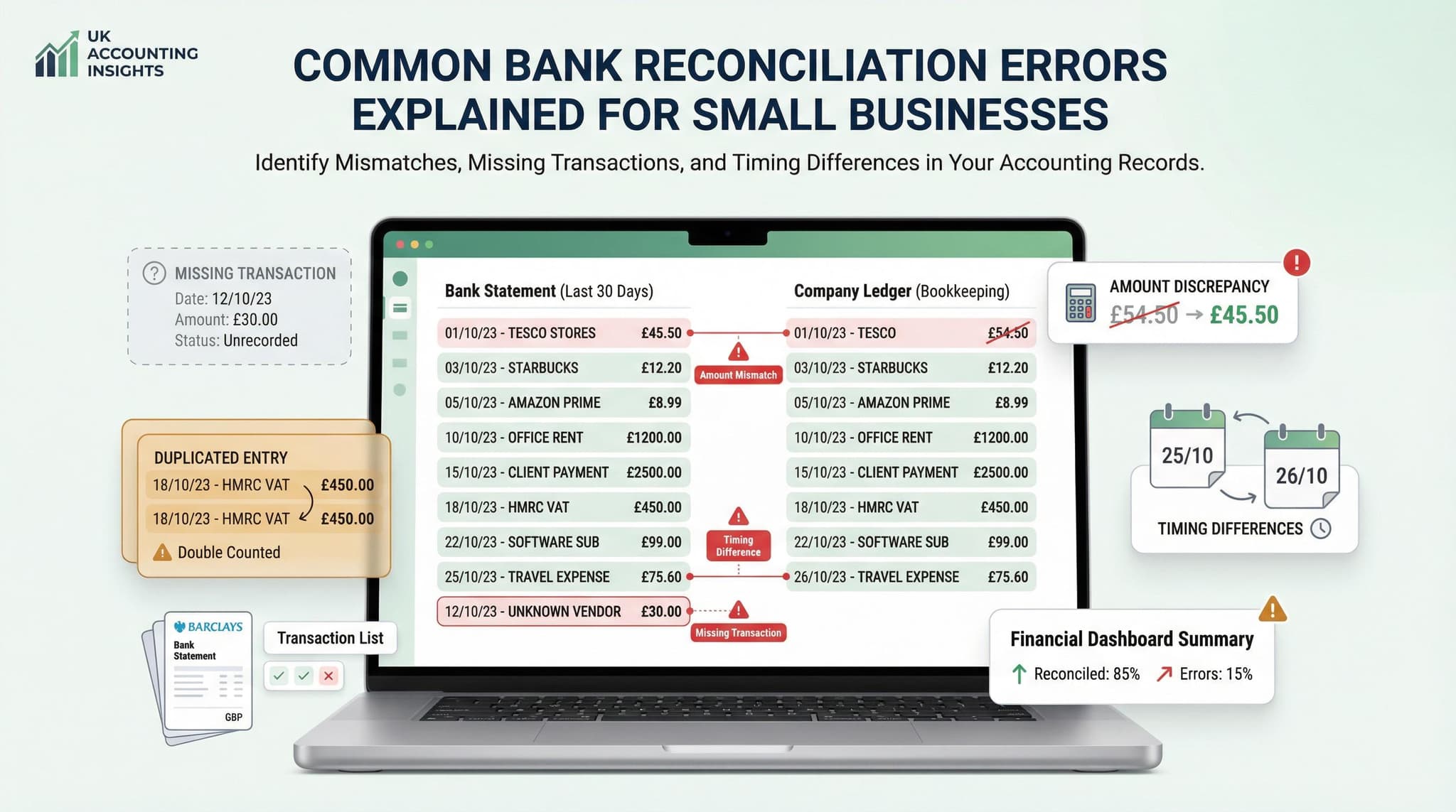 Bank Reconciliation Errors: Why Your Accounts Don't Match and How to Fix It?